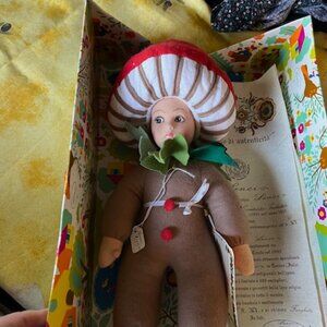 Lenci Funghetto Italian Toadstool, Mushroom Doll NIB, NWT;  #367/499
